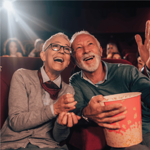 Couple enjoying amovie